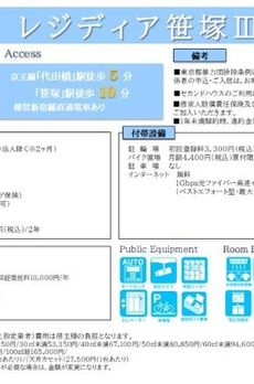 レジディア笹塚Ⅲ 