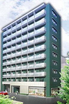 コンフォリア日本橋人形町イースト 緑に包まれた柔らかな印象の外観